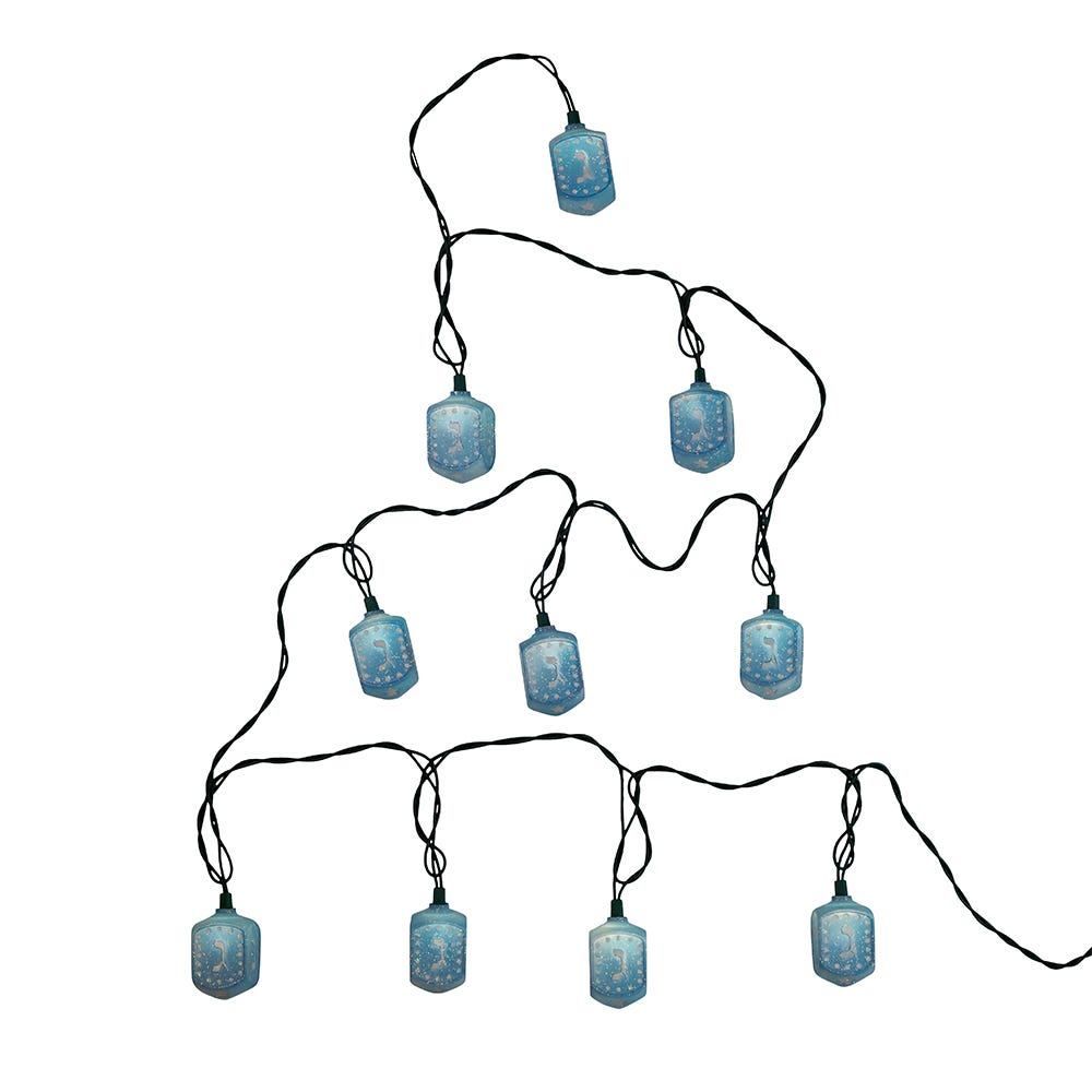 Kurt Adler UL 10-Light Hanukkah Dreidel Light Set